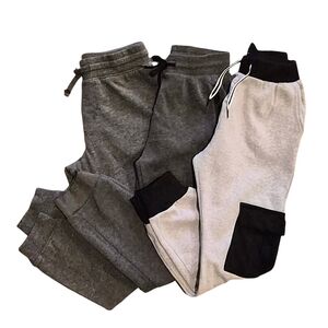 Kids' Gray and White Jogger Pants Set Size 10-12 Youth Large